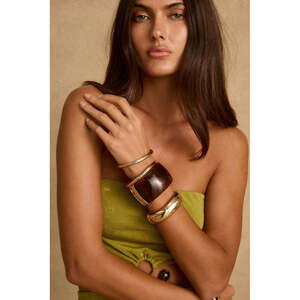 12th Tribe Tulum Tortoise and Gold Cuff Size O/SO/S